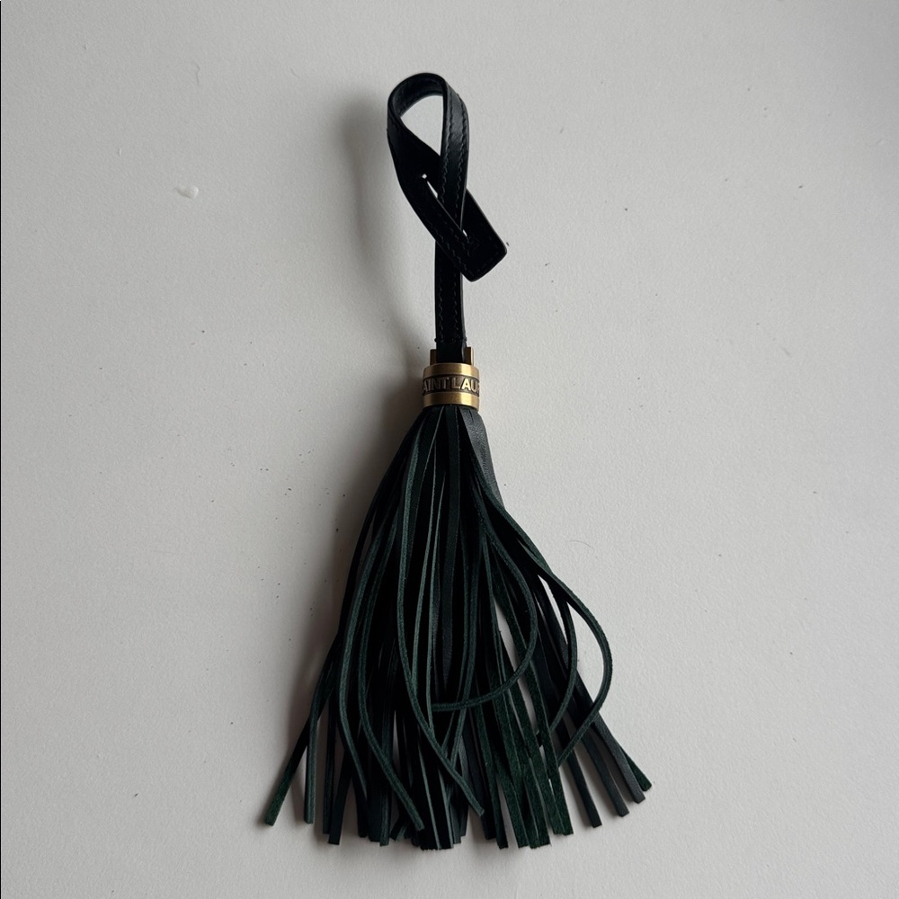 Saint Lauren Green Tassel Keychain